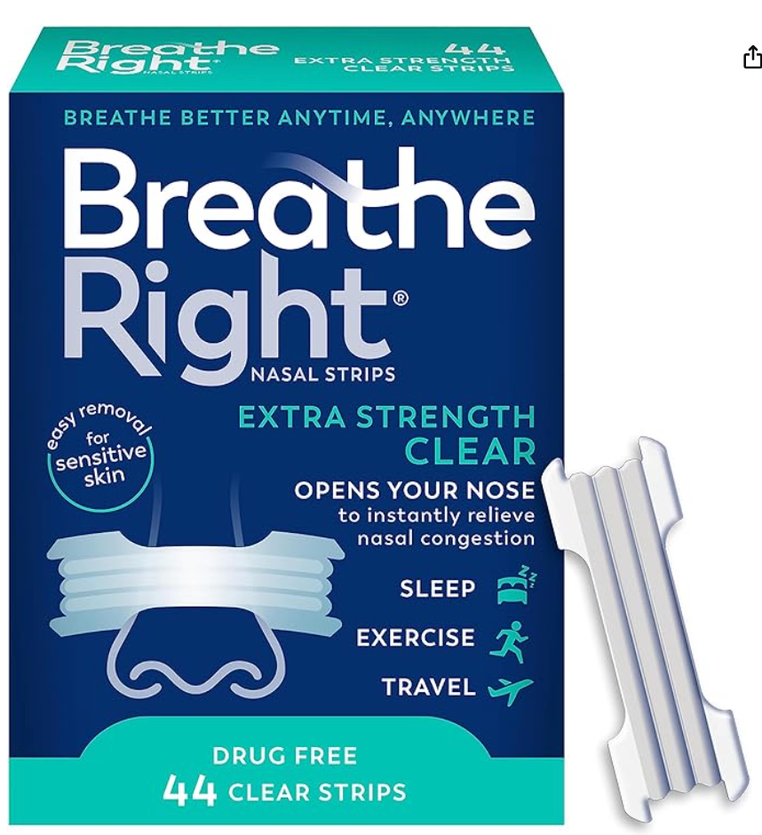 Breathe Right Nasal Strips Extra Strength Clear 44 Count